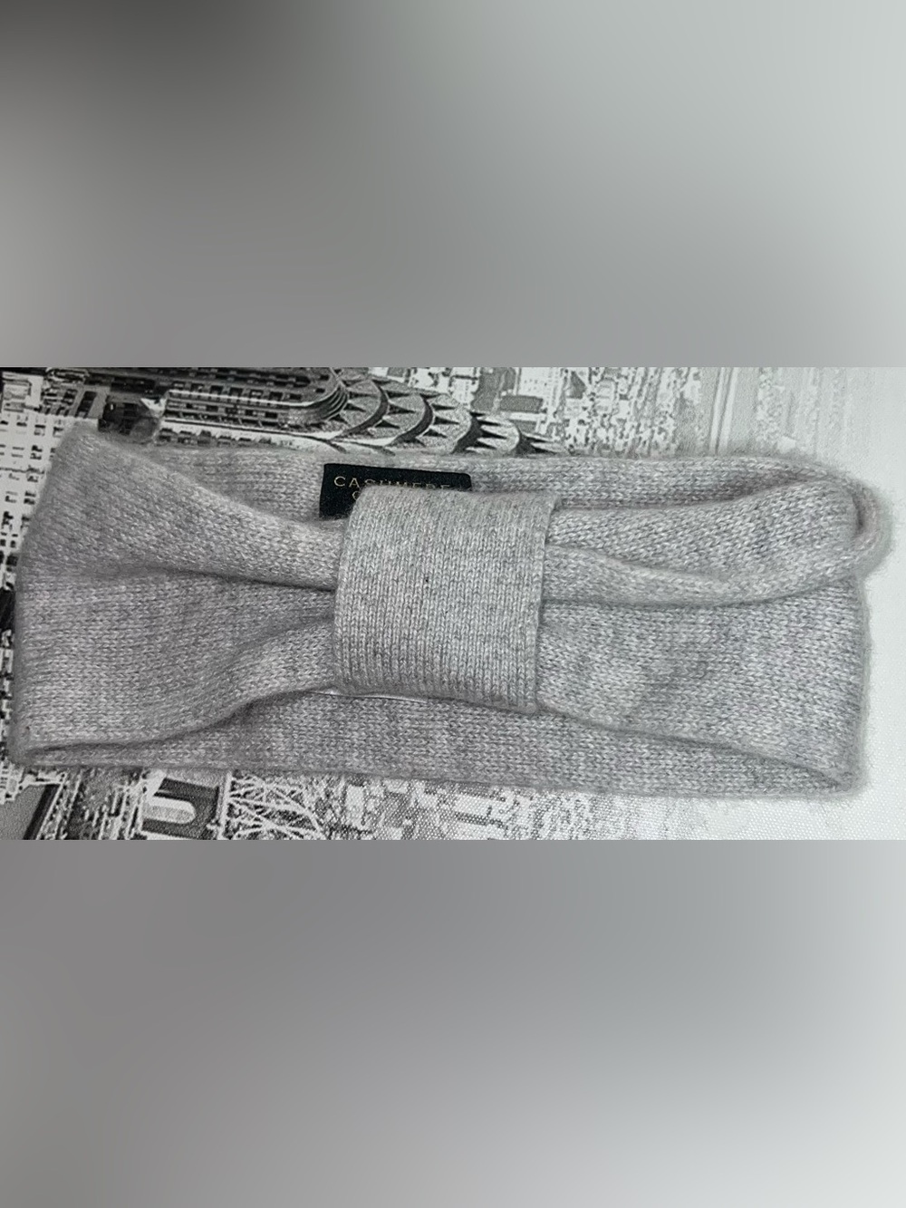New Charter Club 100% Cashmere Gray Knit Headband $45.00